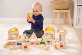 Tickit gevulde geometrische blokken  / sensory blocks