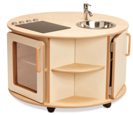 Eiland-keuken rond, voor peuters