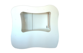 # Organisch gevormde Thema-kijkkast, decor wit