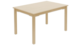 Houten tafel rechthoek, 120 x 60 cm