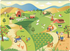 Fluweelzacht speeltapijt The Farm (130 x 180 cm)