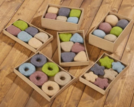 Vilten vormen pastel, 36 stuks