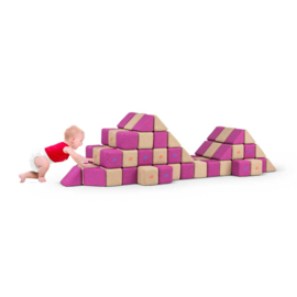 JollyHeap set Educational, 100 stuks magnetische blokken (2 vormen)