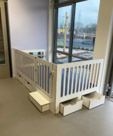 Verhoogde grondbox op maat rechte rand