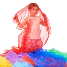 Tickit organza doeken in regenboog kleuren, set van 7