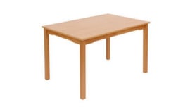Houten tafel rechthoek, 120 x 80 cm
