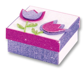 Knutselrubber glitter Ice