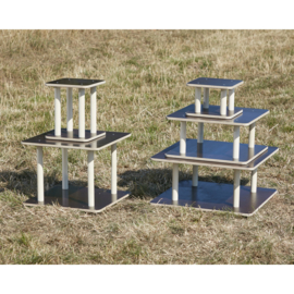 # Open einde trapsgewijze speeltafels vierkant 5 stuks