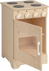 Houten fornuis voor kleuters naturel wit