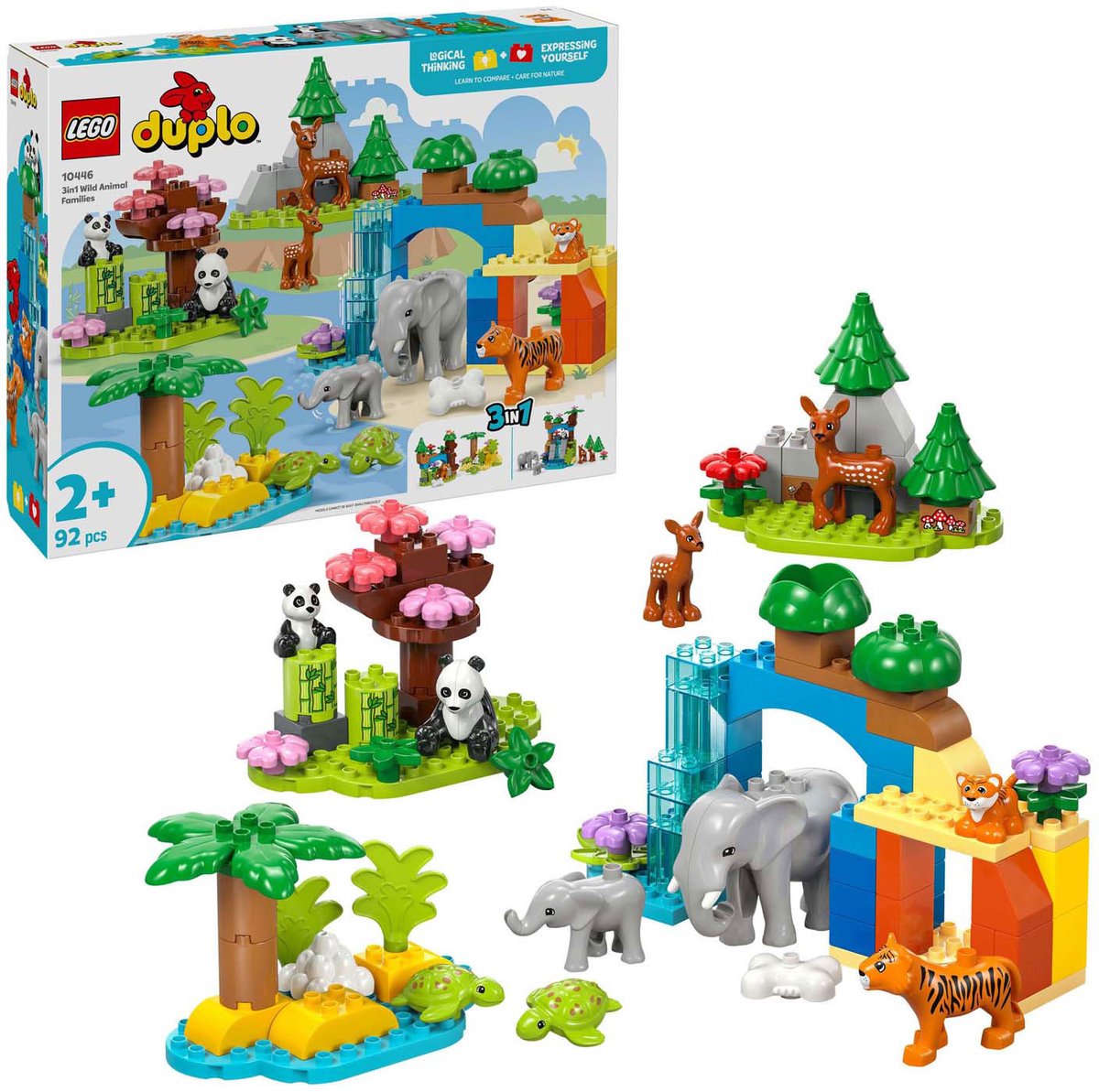 # Lego Duplo Stad 3-in-1 families van wilde dieren