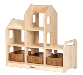 Groot vrijstaand poppenhuismeubel