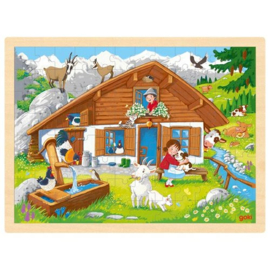 Inlegpuzzel Op de bergweide