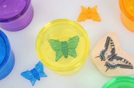 Transparante gekleurde insecten, 96 stuks