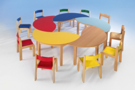 Swing it Woody halfronde tafel 120 x 60 cm