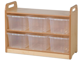 Kast met display en spiegelwand
