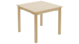 Houten tafel vierkant, 80 x 80 cm