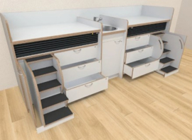 # Aankleedtafel 290 cm breed