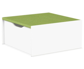 # Podiumdeel vierkant met rolkist 75 x 75 cm, hoogte 36 cm