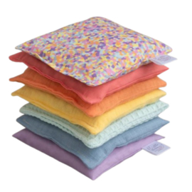 Sensorische pittenzakjes - Pastel en confetti