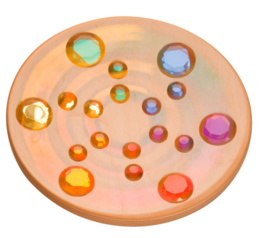 Glinsterende tol met diamanten, berken