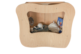 # Organisch gevormde Thema-kijkkast, decor berken