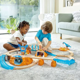 Houten treinset Mars launch