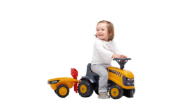 Looptractor met aanhanger en acc. geel