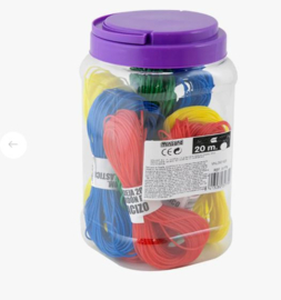 Rijgdraad plastic ass. in opbergton