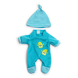 Winterpyjama blauw, 21 cm