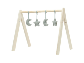 Houten babygym Moon ash green