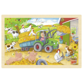 Puzzel kleine tractor, 24-delig