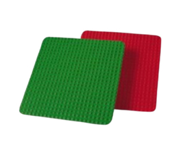 # Lego Duplo - Bouwplaten set van 2 rood en groen
