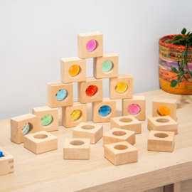 Tickit houten caleidoscoop blokken, 20-delig