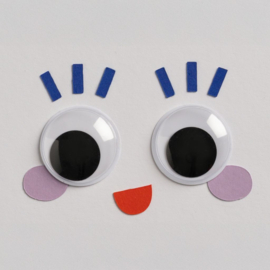 Wiebeloogjes/wiebelogen, doorsnee 50 mm, 2 stuks