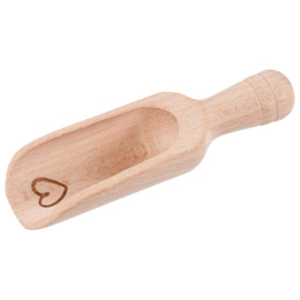 Houten schepje met hartje