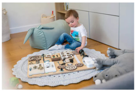 Activiteiten wandbord taupe/beige tinten Premium