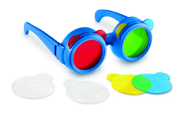 Wetenschapsbril, wisselende gekleurde glazen