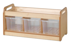 Leuke spiegel speeltafel inclusief 3 transparante bakken