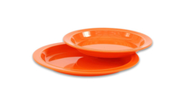 # Melamine borden diep oranje, set van 6