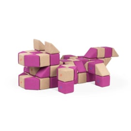 JollyHeap set Educational, 100 stuks magnetische blokken (2 vormen)