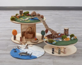 Vilten decor/thema matten - Set van 3