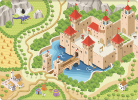 Fluweelzacht speeltapijt The Castle (130 x 180 cm)
