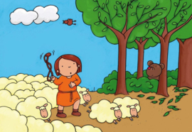 # Kamishibai vertelplaten Het verhaal van David en Goliath
