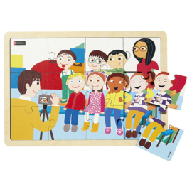 Puzzelset Schooltijden, set van 4