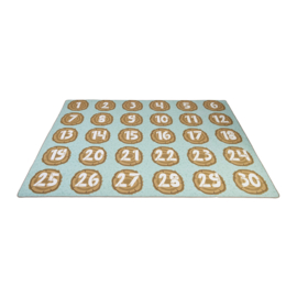 Groot Speeltapijt Boomstammen met getallen 257x360 cm