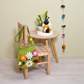 Tasje vingerpopjes "Insecten en Bloemen"