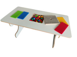 # Legotafel / Bouwtafel 120 x 60 cm, wit