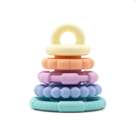 Sensorische - Regenboog - Stapeltoren - Bijtspeelgoed - Pastel
