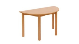 Houten tafel halfrond 120 x 60 cm