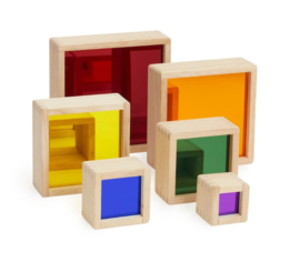 Set piramidevormige spiegels